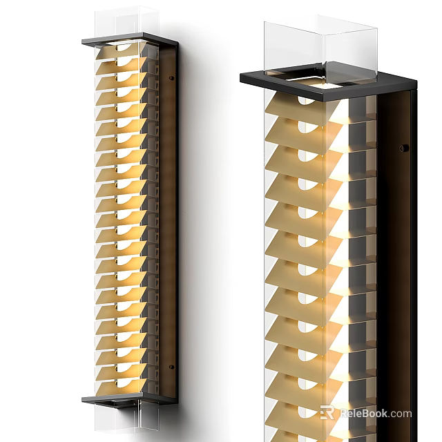 Modern Layered Wall Lamps With Geometric Design And Warm Light For Indoor Decoration 3d model 