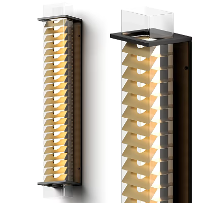 Modern Layered Wall Lamps With Geometric Design And Warm Light For Indoor Decoration 3d model