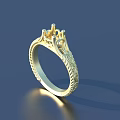 Fashionable Decorative Rings Featuring Intricate Patterns And Crown Design In Gold Silver