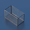 Durable Metal Mesh Storage Basket with Open Grid Design for Home Organizing