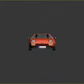Red Sports Car With Streamlined Design Black Accents Shiny Surface And Reflective Floor