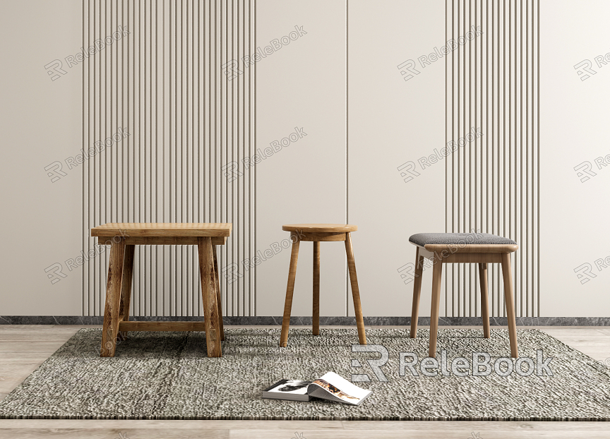 Nordic Stool Log Stool Combination model