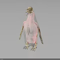 3D Bird Anatomical Model Showing Internal Organs And Hair Structure