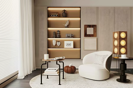 Antique Study Living Room Study Room Antique Single Person Sofa Antique Leisure Chair Single Chair Antique Dining Cabinet Storage Cabinet Side Cabinet 3d model