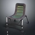 Modern Leisure Chair With Green Fabric Cushion Metal Frame And Non slip Foot Pads
