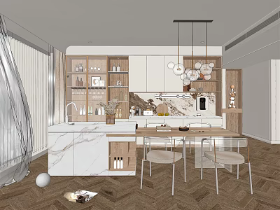 Modern Bar Area Home Bar Area 3d model
