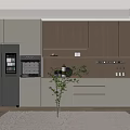 Modern Wine Cabinet Sideboard Decorative Cabinet Semi-open 3d model