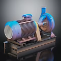 Industrial Electric Motor Driven Pump Unit With Metal Base And Mechanical Structure