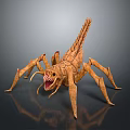 Fierce Game Movie Monster Character with Multiple Legs Sharp Teeth Long Tail and Textured Skin