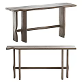 Minimalist Solid Wood Dining Table With Crossed Legs And Slender Frame