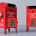 Modern mailbox Christmas mailbox 3d model