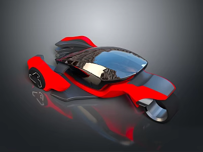 Futuristic Sci-Fi Concept Car With Sleek Aerodynamic Design And Futuristic Features 3d model