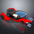 Futuristic Sci-Fi Concept Car With Sleek Aerodynamic Design And Futuristic Features