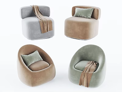 Modern Single Sofa Leisure Chair 3d model