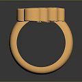 Elegant Golden Ring With Intricate LOVE Lettering Stylish Fashion Accessory Design