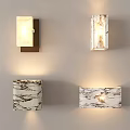 Modern Wall Lamps With Marble Texture And Wall Mounted Elegant Design 3d model