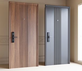 Entry door security door 3d model