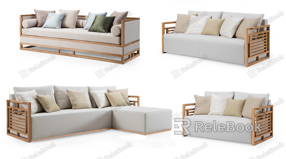 New Chinese Style Combination Sofa model