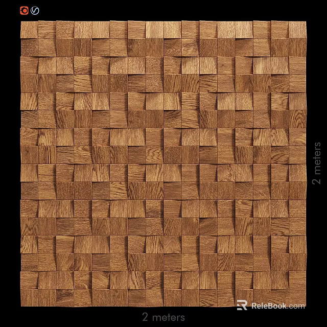 Wooden Geometric Patchwork Design Decorative Wall Hanging For Home Decoration 3d model 