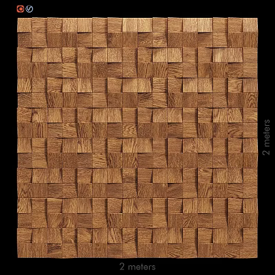Wooden Geometric Patchwork Design Decorative Wall Hanging For Home Decoration 3d model