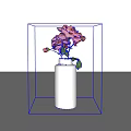 Elegant Pink Roses In White Vase For Modern Home Decor On Gray Background