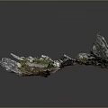 Rugged Natural Terrain With Scattered Rocks And Lush Green Moss Growth