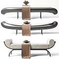 New Chinese Style Bed End Stool Bench Combination 3d model