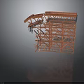 Industrial Metal Frame Construction Structure With Arched Design And Cross Supports