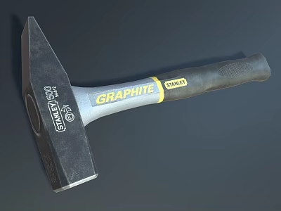 Stanley Graphite Handle Claw Hammer with Gray Yellow Design for DIY Construction Projects 3d model
