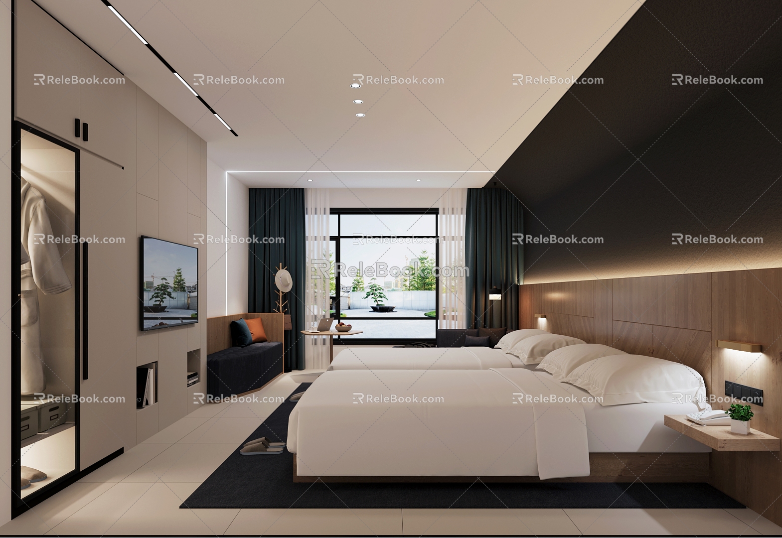 Modern Luxury Hotel Standard Room Hotel Standard Room 3d model