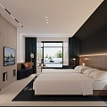 Modern Luxury Hotel Standard Room Hotel Standard Room 3d model