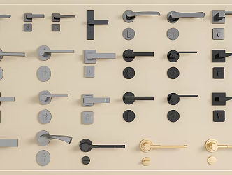 Hardware door lock hardware handle door handle 3d model