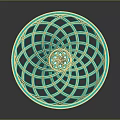 Modern Artistic Decorative Furniture With Gold Turquoise Spiral Wireframe Structure Design