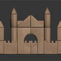 Modern Building Block Square House Square House Pixel House Building Block House 3d model