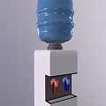 Practical Daily Electrical Appliance Water Dispenser With Stand Design Blue Bucket And Hot Cold Taps