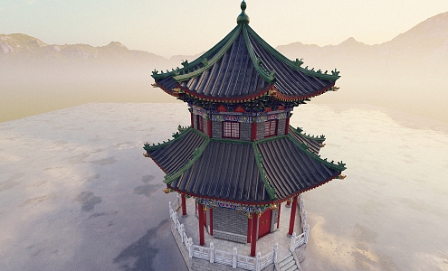 Ancient Chinese Pavilion 3d model