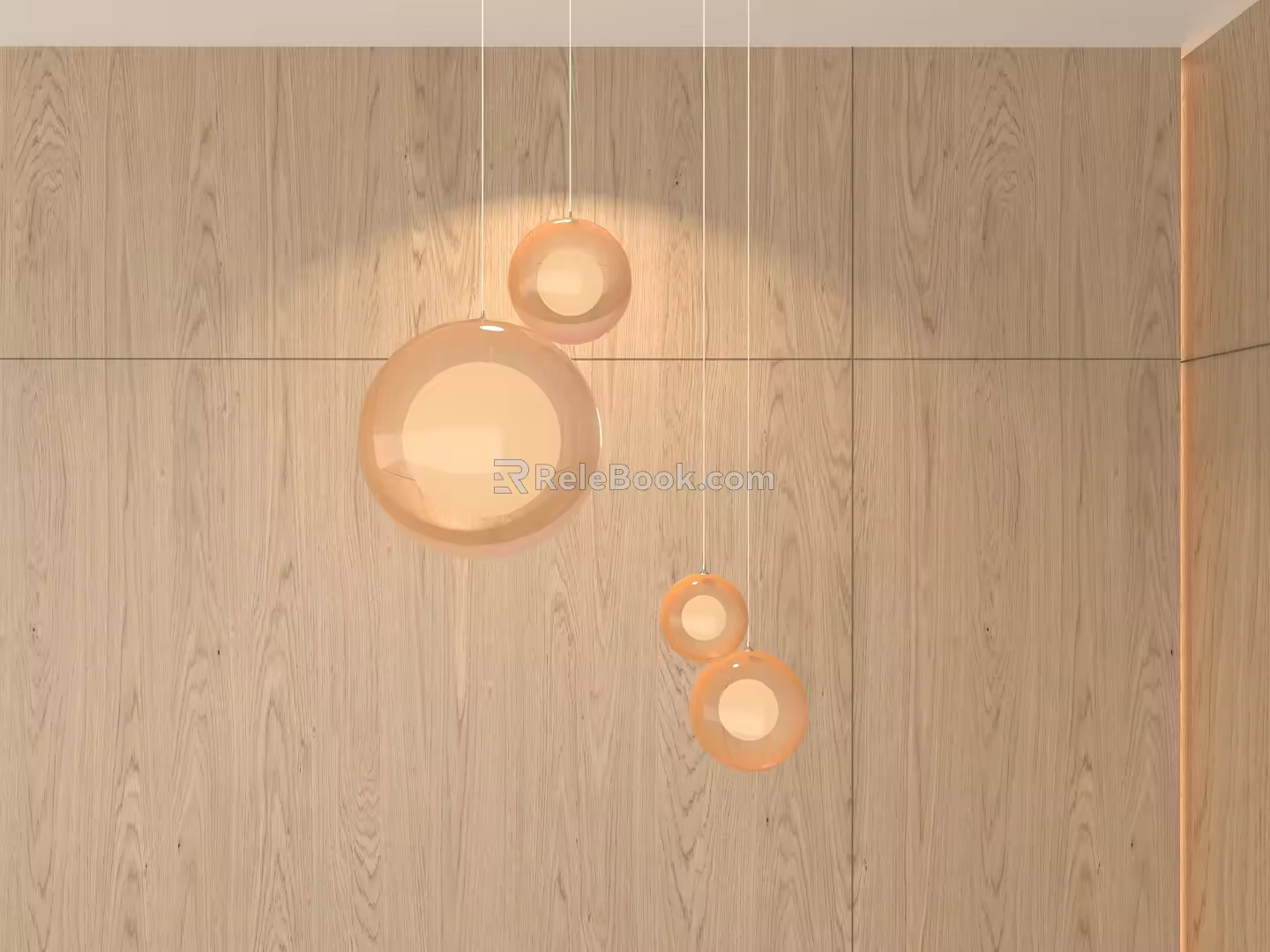 Modern chandelier hoist color 3d model