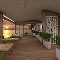 Beachfront Sunset Restaurant With Open Air Terrace Steps And Ocean View Lights