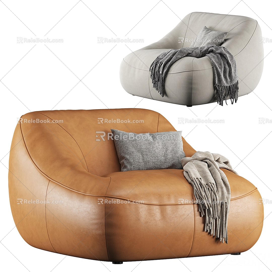 Ringo Modern Lazy Sofa 3d model