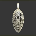 Delicate Golden Heart Shaped Hollow Design Pendant Clothing Accessory For Fashion