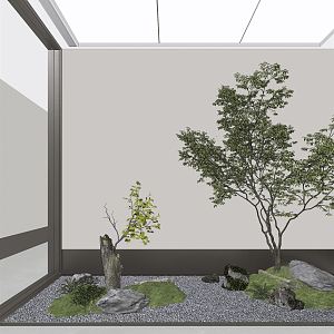 Modern landscape sketch 3d model