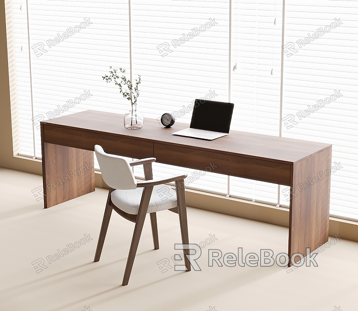 Modern Desk Chair Desk Single Chair Venetian Blinds model