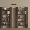 Wooden Shelves With Natural Texture Displaying Books Vases And Decorative Items In Home