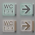 Guide system toilet sign toilet 3d model