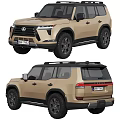 Lexus SUV Exterior Displayed From Various Angles 3d model