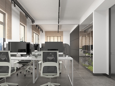 modern public office area office 3d model