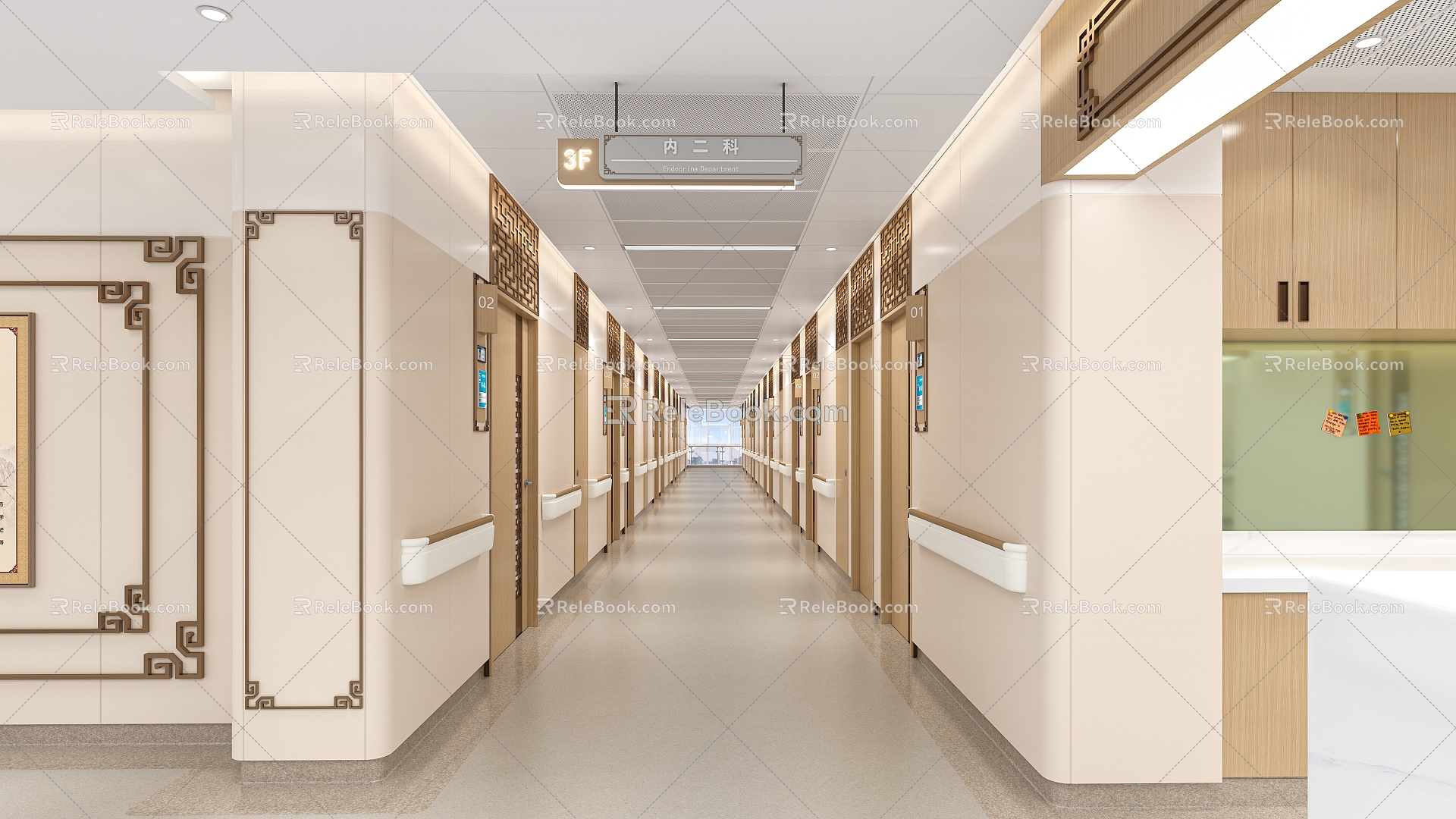 Traditional Chinese Medicine Hospital Corridor Traditional Chinese Medicine Hospital Corridor Hospital Corridor Traditional Chinese Medicine Hospital 3d model