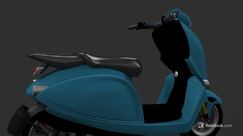 Blue Modern Car Exterior Design With Sleek Body And Stylish Headlights 3d model 