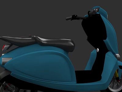 Blue Modern Car Exterior Design With Sleek Body And Stylish Headlights 3d model