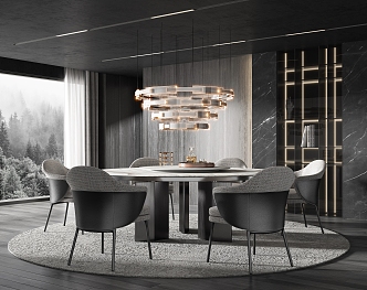 Modern Minotti Restaurant 3d model